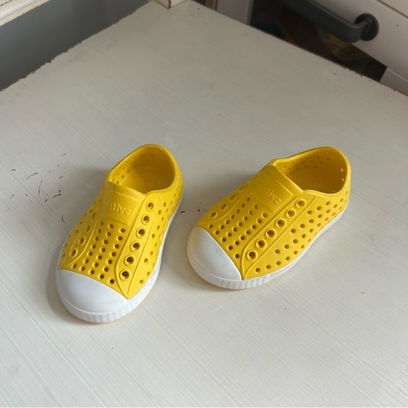 Native Other - Native Kids Yellow Slip-On Water Shoes with White Toe